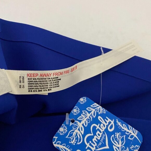 Free People Women's NWT Blue Nina Neo Tube Bandeau Scuba Stretch Top Size Small - Picture 5 of 7